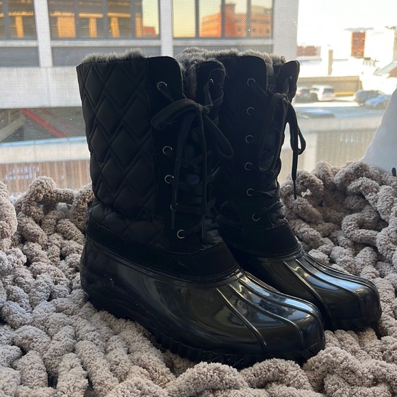 Winter fur duck boots - Picture 1 of 4